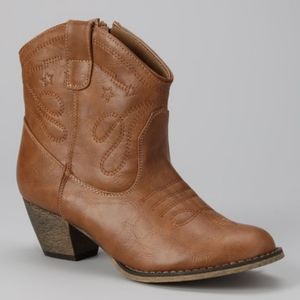Wild Duces by Eddie Moran | Coffee Jackie Ankle Boot 9.5 Women's Cowgirl Star